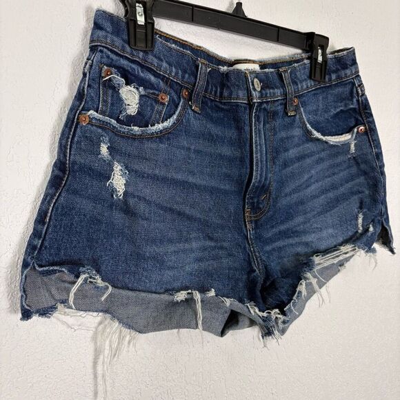 Abercrombie & Fitch Mid Rise Mom Jean Shorts Women's 8 - Picture 2 of 9